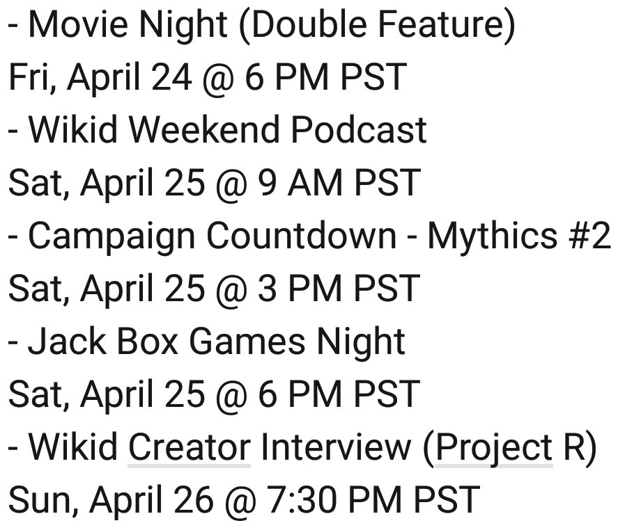 WickedSystemsIO's tweet photo. We added a new #CampaignCountdown for Mythics #2 to our upcoming #WikidWeekendOfFun. We've got a movie night, game night, the podcast and some interviews, so come hang out with us and have a good time!

https://t.co/7uLSUni5v8

Schedule: https://t.co/i7VXW91MYr