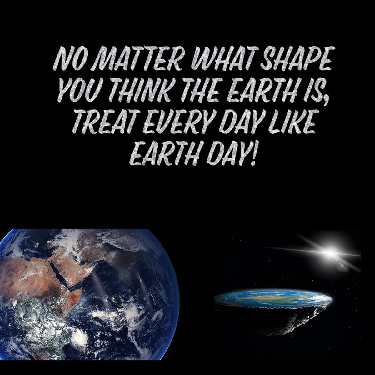 Shape and size might matter with some things, but not when it comes to taking care of our earth. Happy #EarthDay! 
#loveourearth🌍 #Empath #Nature #Earth #FlatEarth #RoundEarth #GroundingEnergy