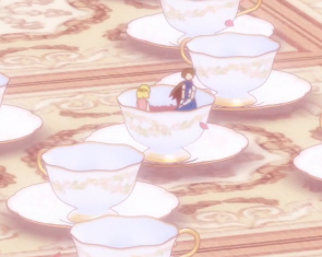 2 girls chilling in the teacup 5 feet apart 'cause they're not gay