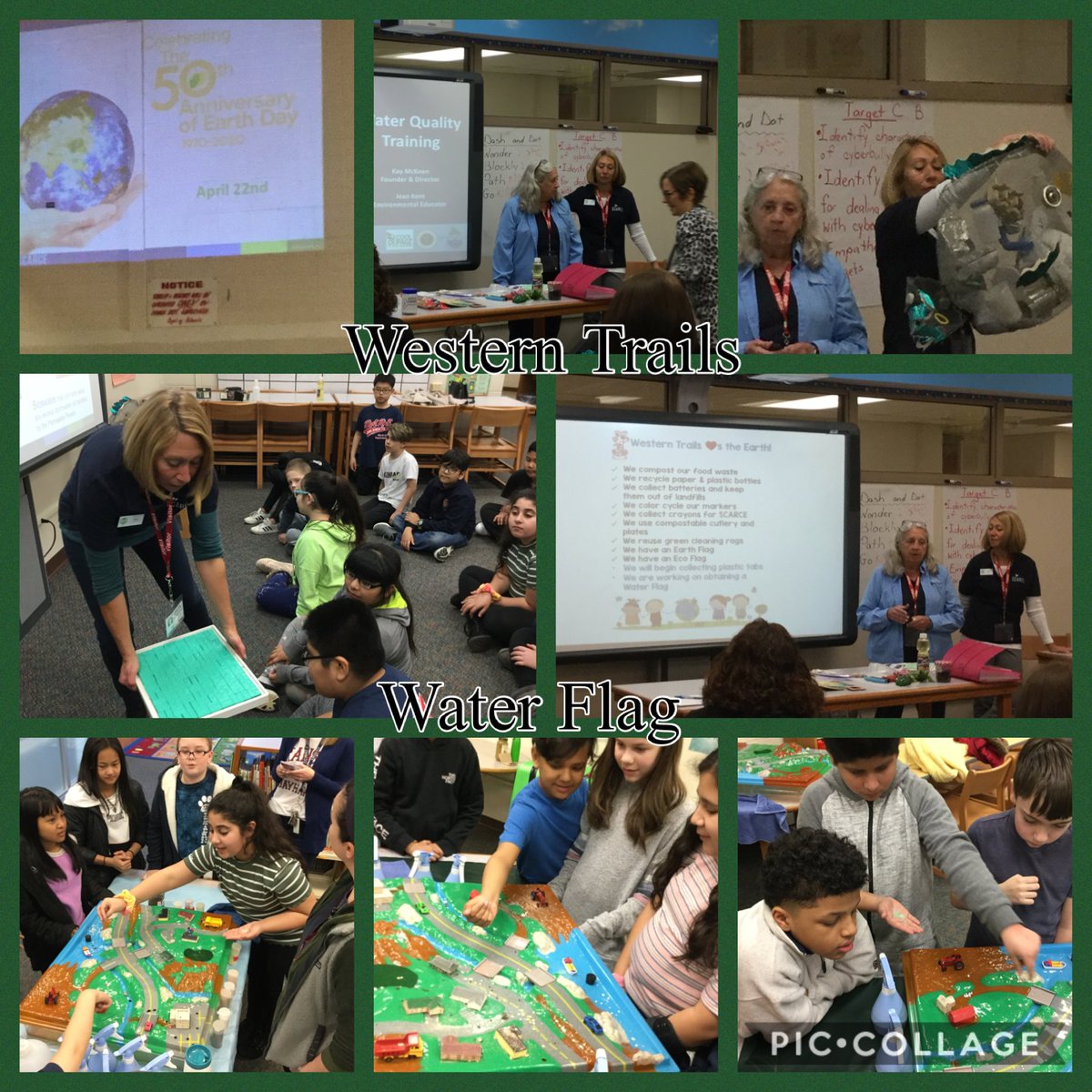 Happy Earth Day! Wildcats were scheduled to receive the Water Flag today from @ScarceEcoEd. This event was extra special, because it is the 50th anniversary of Earth Day. Wanted to share a few of the pictures of the journey to this wonderful achievement #WTShines #CCSD93