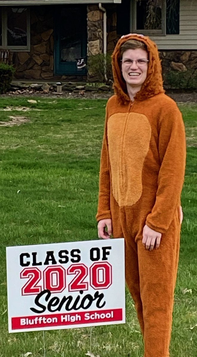 KyleDRandall's tweet photo. Just monkeying around to celebrate this senior tonight. Bottoms up! #Bluffton2020 https://t.co/4jy6PlEtvq