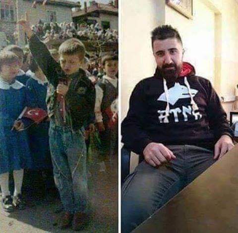 gokborudiyorki's tweet photo. Adı, Salih AKSU.

23 Nisan Ulusal Egemenlik ve Çocuk Bayramı etkinliğinde "Bozkurt" yaparak şiir okuyan çocuk.

İ��te o çocuk büyüdü, polis oldu. 

Ve temmuz 2016'da Diyarbakır'da şehit düştü! 

https://t.co/RAHdfVZ8aw