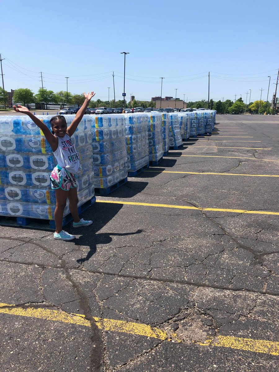 (14)Within 2 weeks we had raised $15k to purchase bottled water for my community. We took bottled water door to door on earth day 2018 and then started doing huge monthly water distributions. People would line up HOURS early to make sure they could get bottled water.