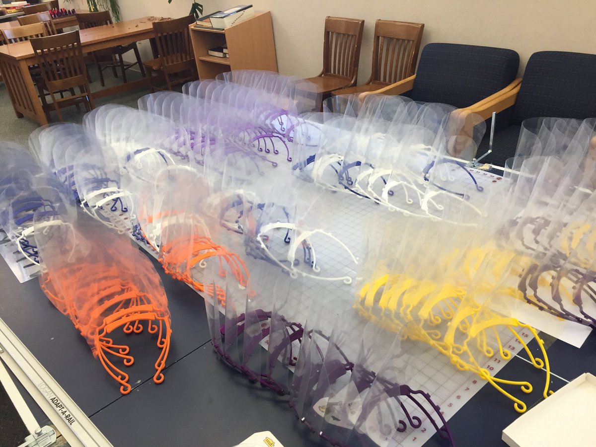 So impressed, over 300 face shields heading to hospitals and clinics all over Fremont County as a result of some amazing employees and tech at LVHS! Thanks to all that are involved! #proudgratefulprincipal ⁦<a href="/County10News/">County 10</a>⁩ ⁦<a href="/WYOEducation/">Wyoming Department of Education</a>⁩