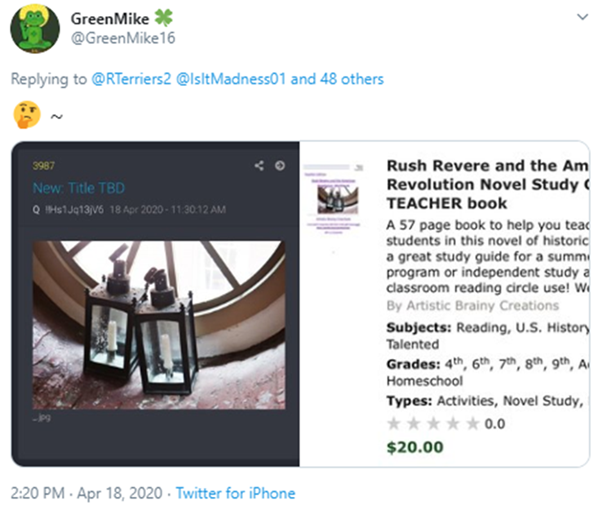 Paul Revere and Rush. Not the first time this connection has been made.Defcon 1 https://twitter.com/LovesTheLight/status/1224558492570120194