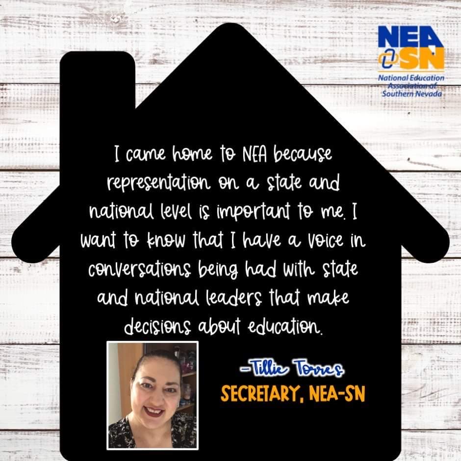 NEASNV's tweet photo. "I came home to NEA because representation on a state and national level is important to me. I want to know that I have a voice in conversations being held with state and national leaders that make decisions about education.” - Tillie Torres #comehometonea https://t.co/vlPW51odWx