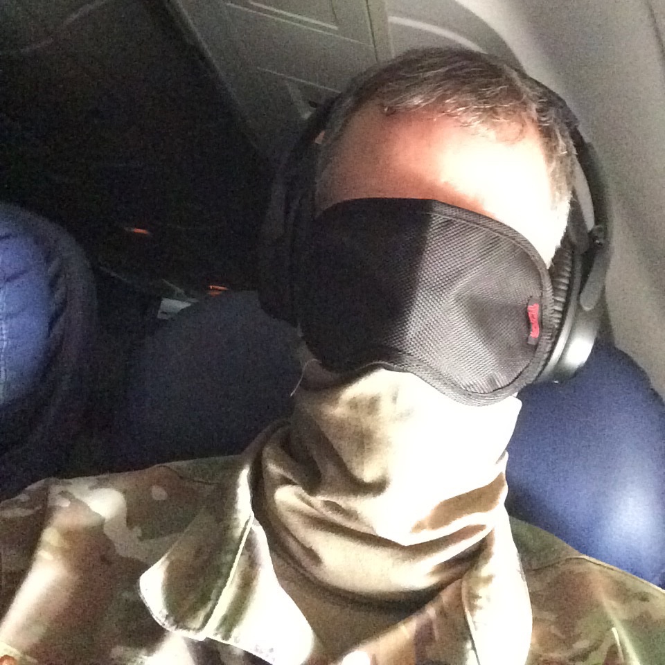 Redeploying after a year in the Middle East... pic from the flight back today on the the 'rotator....' Glad to be back for 14 days of self-quarantine! Daily reports to follow!