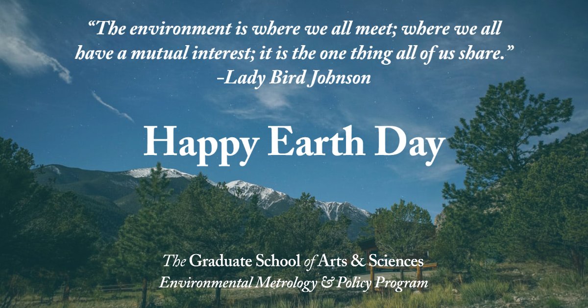 GeorgetownEMAP's tweet photo. Happy Earth Day from the Environmental Metrology &amp; Policy Program! #EarthDay #EarthDay50 #EMAP #Metrology https://t.co/BJ3btzDw5S