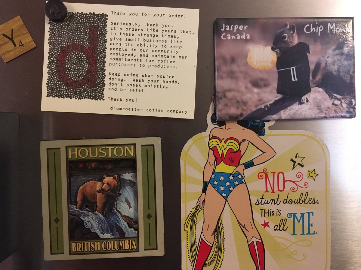 GrahamStobbe's tweet image. Hey @drumroaster !  You made the fridge!  Safety in this household is primarily due to the quality caffeine from your wonderful coffee.