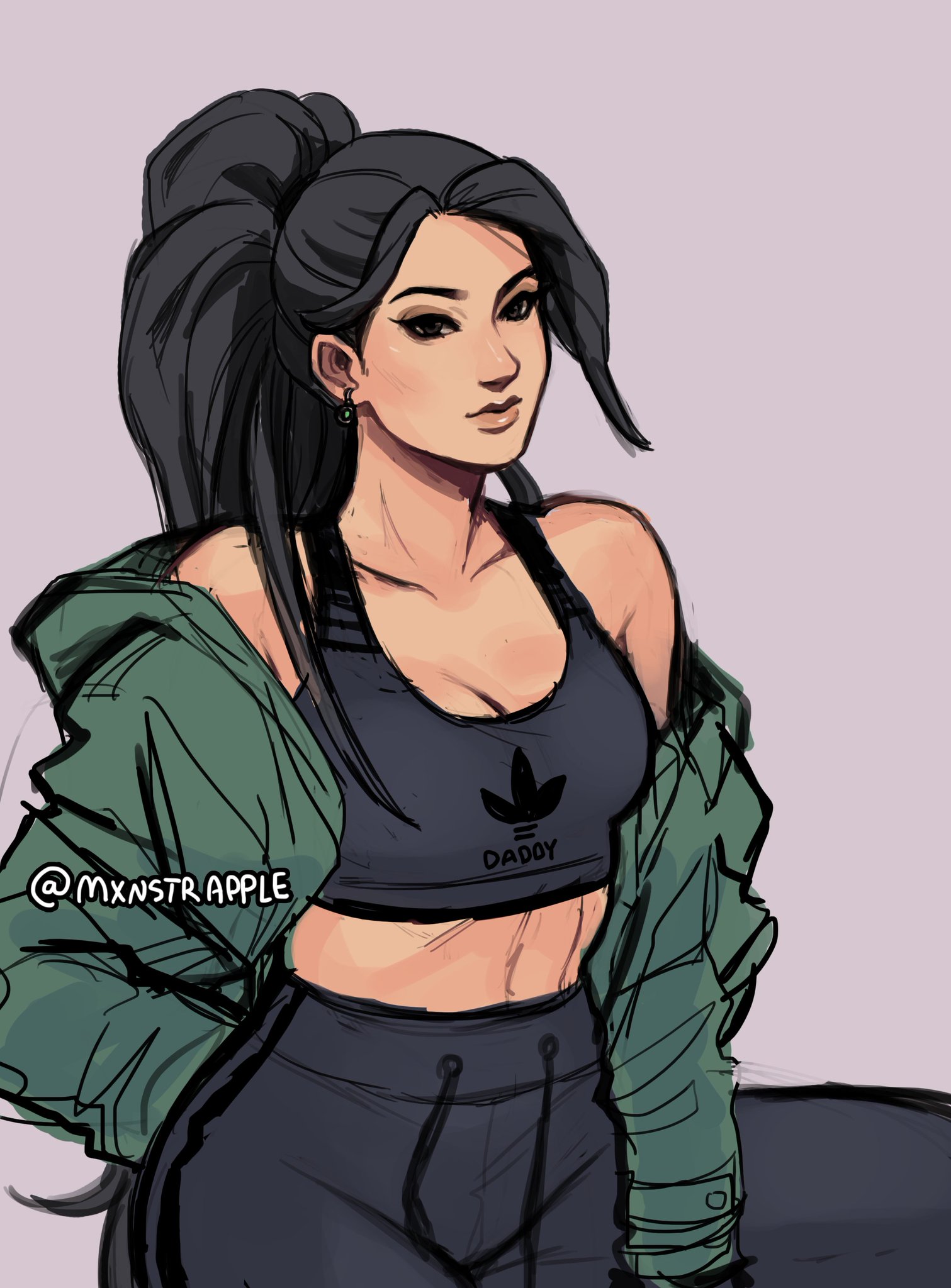 s that Sage sketch I promised, thought she'd look great in casual ...