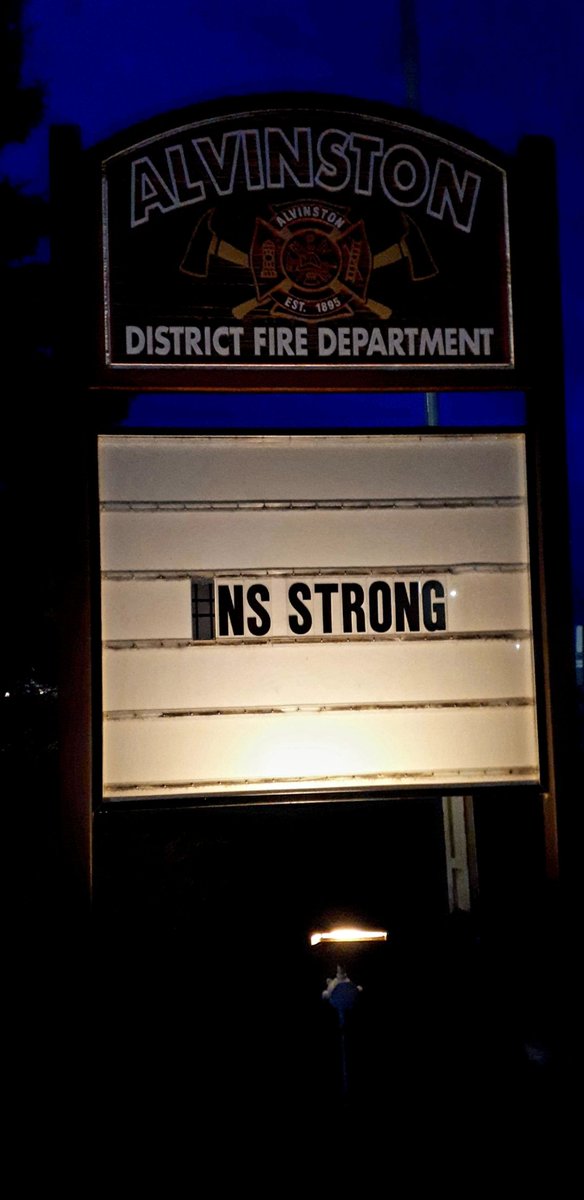 Brooke_Fire_'s tweet photo. Respect and Condolences from all of us at Brooke Fire Rescue sent to Nova Scotia RCMP , all our brother and sister firefighters and the citizens of Nova Scotia #NSStrong https://t.co/fNm8q6f3VS