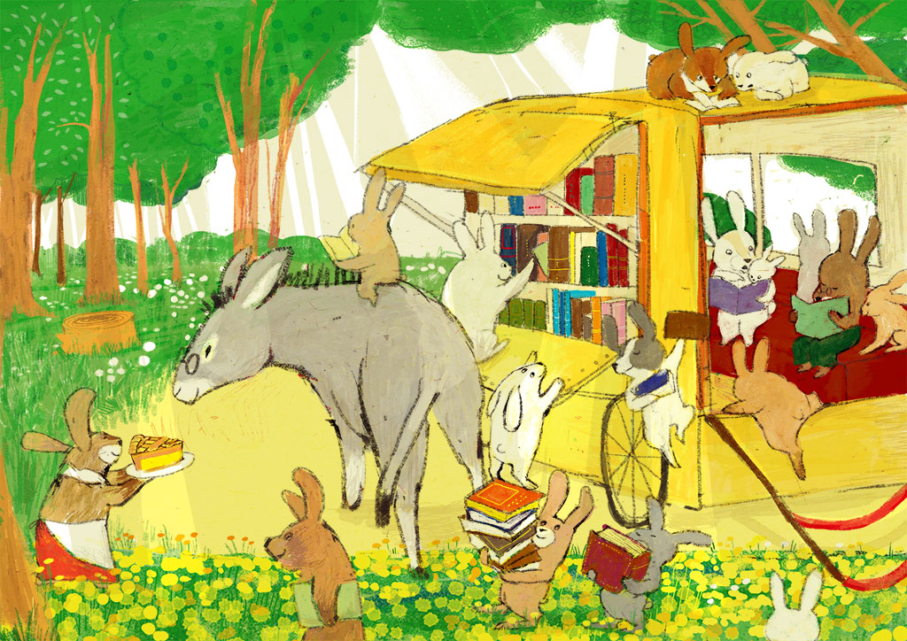 「今日は #子ども読書の日 #世界本の日 」|ももろ　4／20発売絵本「パンダのパクパクきせつのごはん」のイラスト