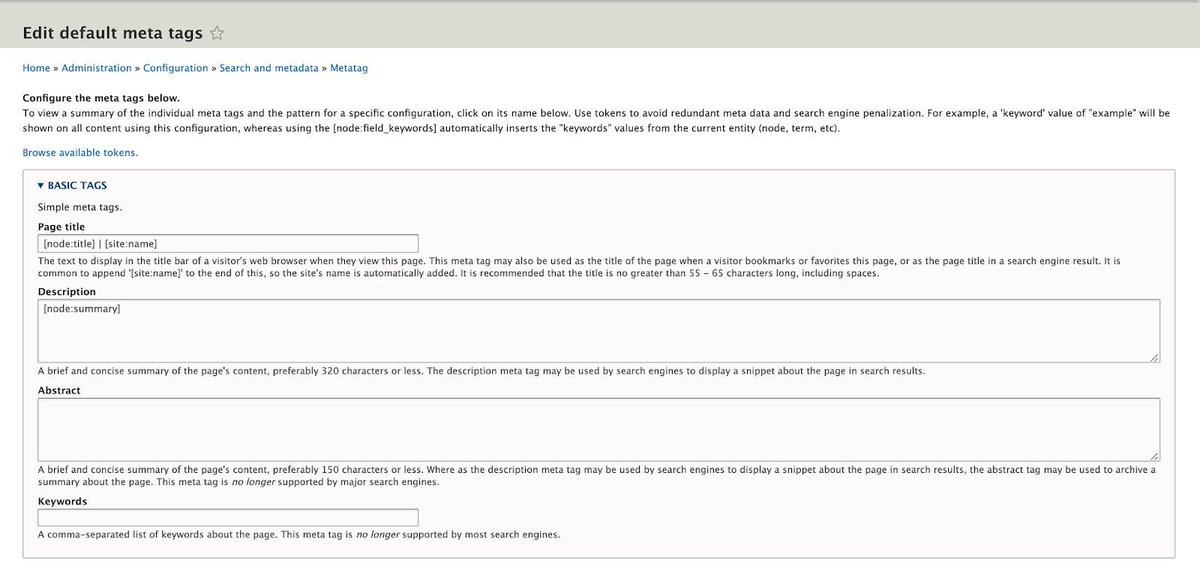 specbee's tweet image. Configuring the Drupal 8 Metatag Module
The Drupal 8 Metatag module offers some fine features that enable site builders to dynamically create meta tags (site information snippets) without any coding. buff.ly/2wZF5HR
#drupal8 #metatagmodule #drupalmodule #drupaltutorial