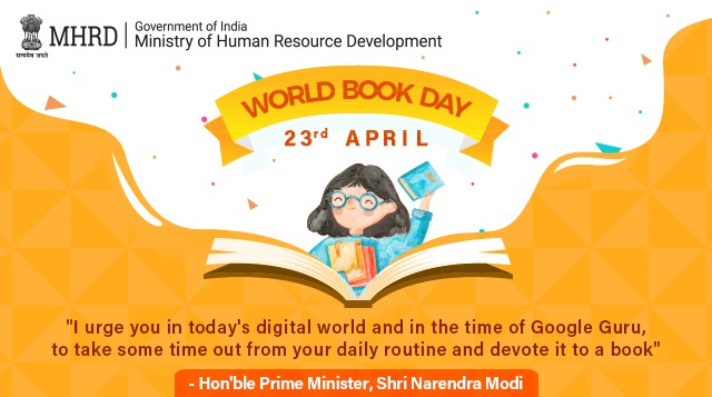 EduMinOfIndia's tweet photo. Read today for a powerful tomorrow.

We wish you all a very happy  #WorldBookDay! 📚 https://t.co/EjL5fOnypG