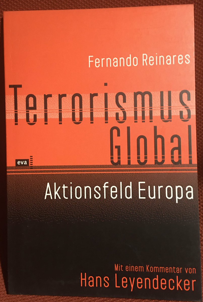 #DiaDelLibro  #DíaDelLibro2020  #LiburuarenEguna  #DiaDelLlibre  #DiaDoLibro Diez libros sobre radicalización violenta y terrorismo (7 de 10): https://www.amazon.com/Terrorismus-Global-Fernando-Reinares/dp/3434505865