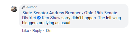 A four-act play with  @andrewbrenner: Brenner last night --> We won't let OH become Nazi GermanyBrenner this afternoon ---> The posts didn't happenBrenner early evening ---> The attacks are smearsBrenner tonight: I didn't say what screenshots showed me say, but I'm sorry