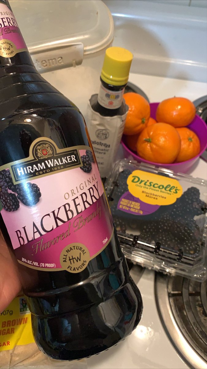 going full midwestern and making a blackberry brandy old fashioned jam, but using this trash brandy that I received from a booze delivery mixup nearly a year ago and still have not even opened  #humblebragdiet