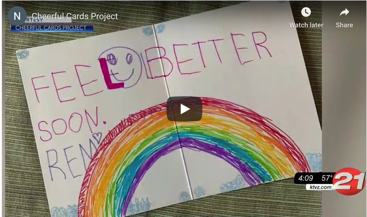 So thankful for @KTVZ reaching out and wanting to help share our Cheerful Cards Project! 
ktvz.com/news/bend/2020…