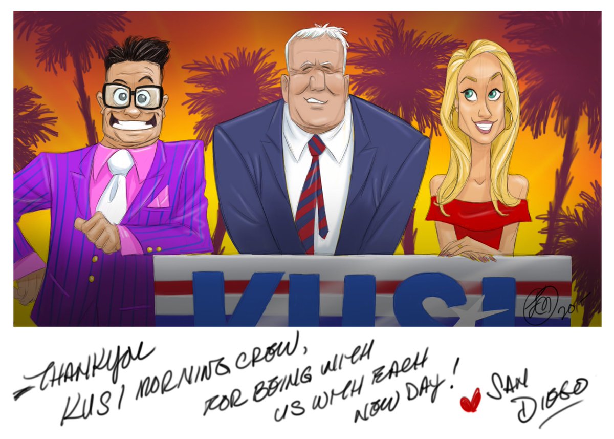 LaurenKUSI's tweet photo. Just got this artwork from a very sweet and obviously talented couple... Jeff &amp; Donna Merghart. They’ve been quarantined, working from home and wanted to say a quick thanks! Thank YOU Jeff &amp; Donna! Your email means the world! https://t.co/tC2VcRczQW