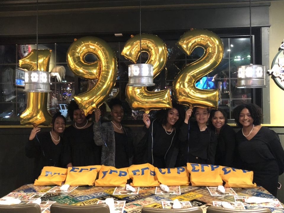 Happy 22nd to the ladies of Sigma Gamma Rho Sorority Inc. Especially for the home team, the Exquisite Eta Alpha Chapter. Congratulations to your new members! We welcome you all into the NPHC family 💛💙🐩