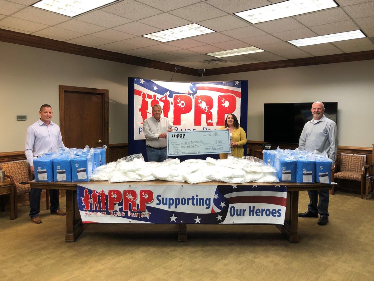 Our community is filled with citizens that genuinely have a passion for helping each other. We were honored to accept this very generous donation from the Patrick Rudd Project, Chester &amp; Jennifer Thomas, and an anonymous donor this morning.