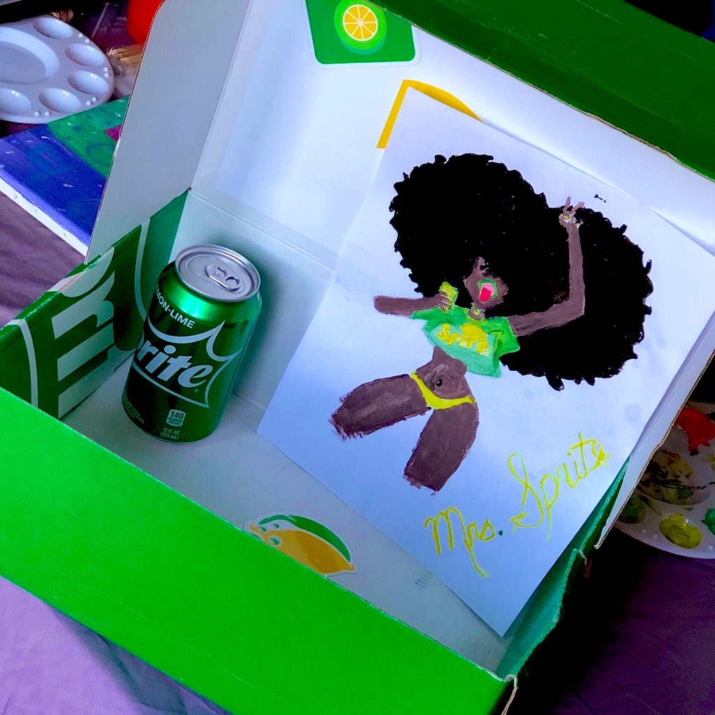 jay__indigo's tweet photo. ~Believe in your character~ Mrs. Sprite 🔥💚🍋 Painted by: Yours truly Sketch by: @SuuRoadie @Sprite @Sprite #sprite #Spriteginger #WellnessWednesday 💚 https://t.co/P9VP0V0fZj