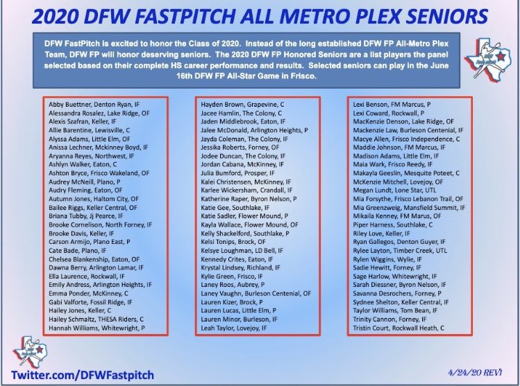 Congratulations to our very own <a href="/karleemae24/">karlee mae ♡</a>  for making the All Metroplex Seniors Team!!! So proud of you!!!