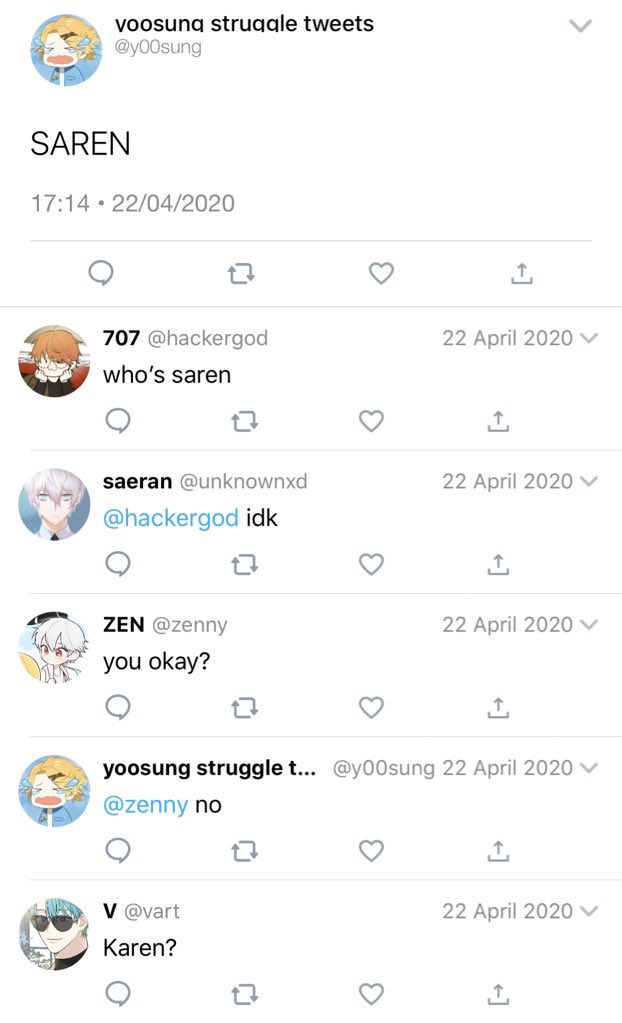 10. (the texts are zen & yoosung)