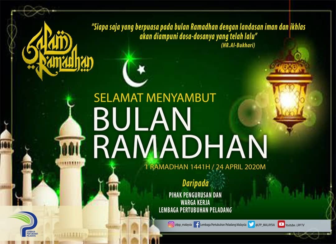 LPP_MALAYSIA's tweet photo. Pihak Pengurusan &amp; Warga Kerja Lembaga Pertubuhan Peladang mengucapkan Selamat Menyambut Ramadan Al Mubarak 1441H kepada seluruh umat Islam

#Ramadan Bulan rahmat, Bulan utama, Pahala digandakan

Hadapi Ramadan pada musim #COVID19 dengan perkara bermaanfaat

#LPPMalaysia https://t.co/jRwak84j2m