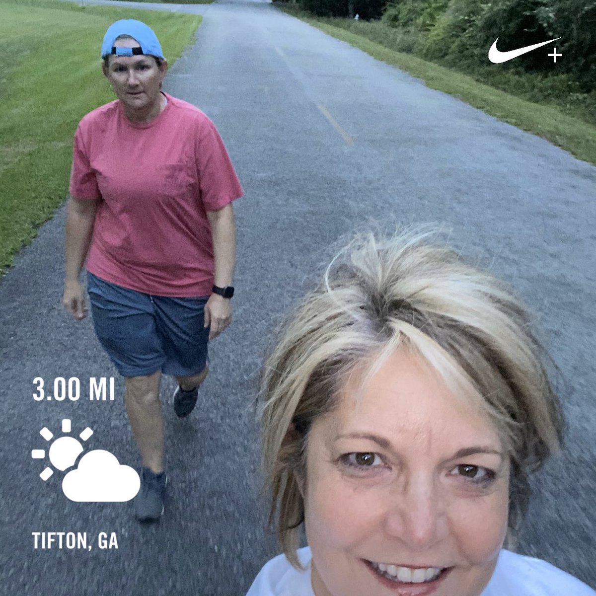dspurlin_tift's tweet photo. It’s Wellness Wednesday! @IveyVickers and I put in some miles walking in the neighborhood (while social distancing) and Rachel got in some time in the pool! #4theT #virtualschoolspiritweek https://t.co/6oIZgLqNAO
