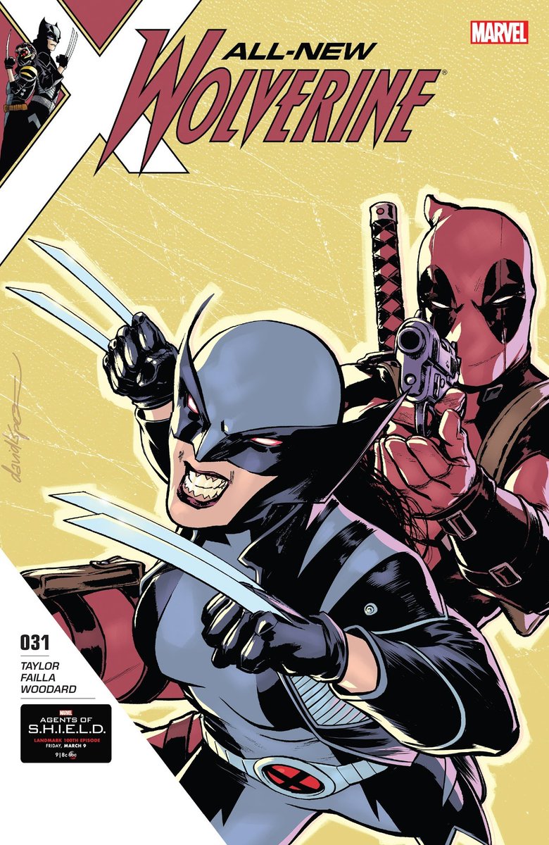 Trace of Wolverine (Laura Kinney/X-23) & Deadpool (Wade Wilson).From the Cover of All-New Wolverine (2015) #31Original Artist Credit: David Lopez  @davizlopez Print and colour in for free from link  http://fav.me/ddvf602 SHOW ME YOU COLOURS!!!