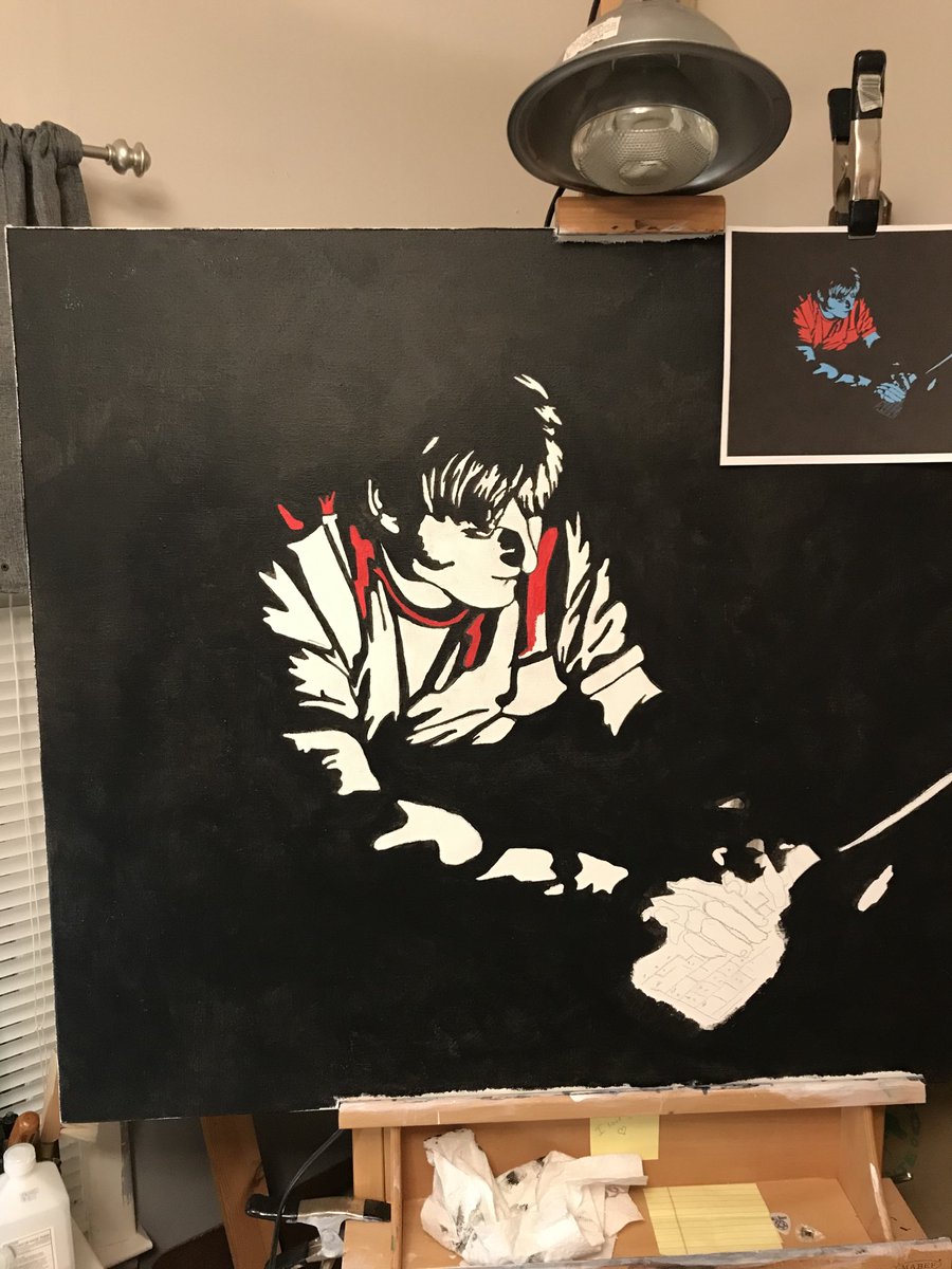 DonHugh33268181's tweet image. And now for some red... #computerkid, #sunypolybound, #acrylic, #canvas, #painting, #art, #hughezartdotcom, #details