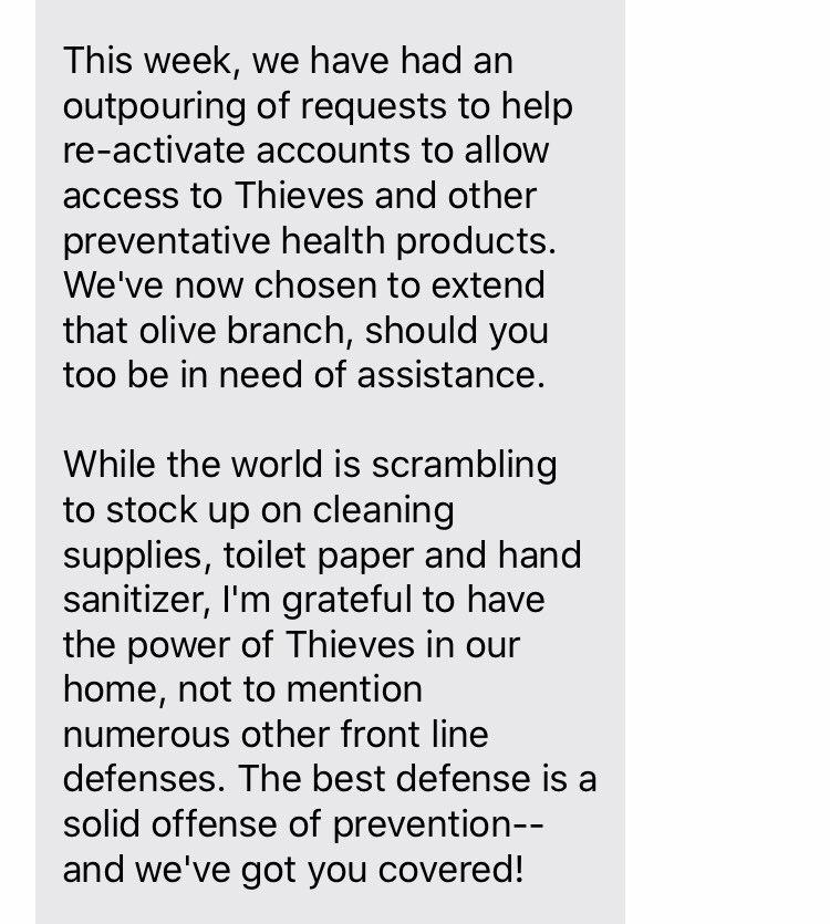 Guys, I screwed up! I got this text a month ago and ignored it without sharing the valuable information. The cure to this shit is thieves essential oil. You can re-open now world!