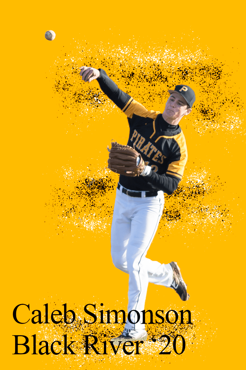 The Spring 2020 Senior Spotlight for tonight is Black River's <a href="/_calebsimonson_/">Caleb</a> roving the outfield for the Pirates. <a href="/BRbaseball__/">Black River Baseball</a> @BRathletics13 #SpringSports2020