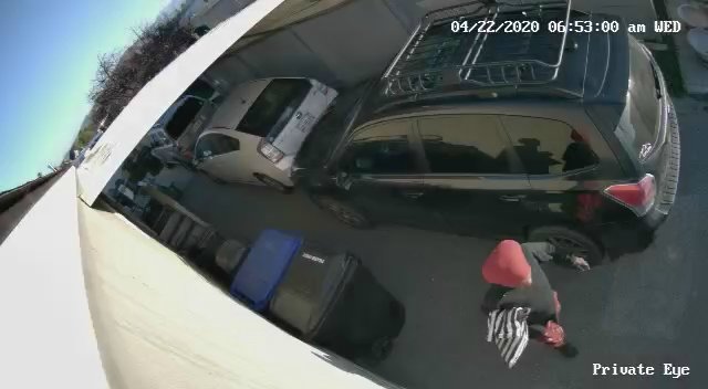 fossen_melissa's tweet image. Just put up my new camera last night...caught this tweeker checking out our cars at 6:53 this morning  I think the "back the f*** up" siren I recorded scared her away.  #ReolinkCaptures