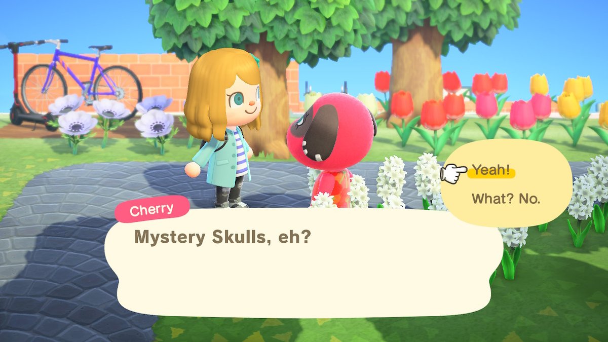Spaced_Out_Geek's tweet photo. Cherry asked me what music I like, so I had to answer honestly! @MysterySkulls #AnimalCrossing #ACNH #NintendoSwitch https://t.co/BwPWpuBzCy
