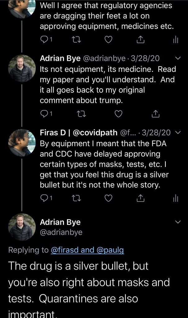 11) I actually unknowingly had an exchange with one of the people behind that fateful document. He said 'the drug is a silver bullet', so these guys were very strong believers.