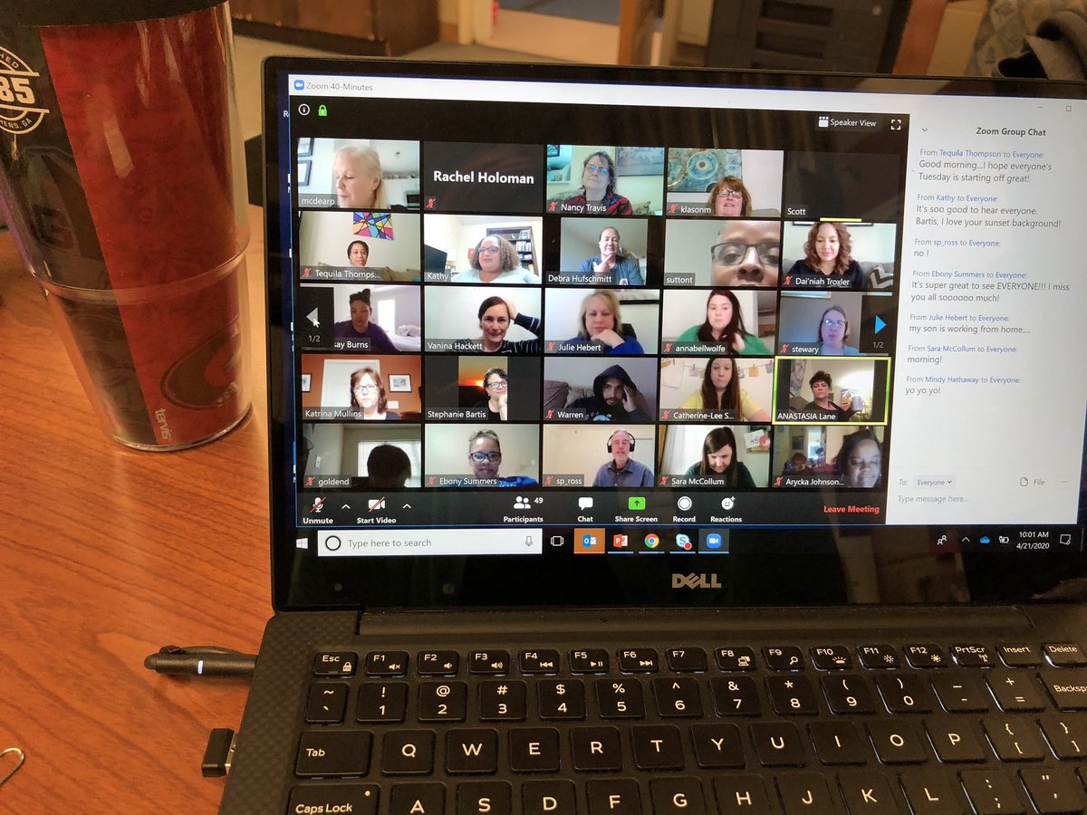 RSHoloman's tweet photo. @sedgefieldt1 Tuesday staff meeting a success. It was great to seeing our family together again! @JKathyAcevedo thank you for leading us during this crazy time! #GCSchools #SedgefieldPride #ZoomStaffMeeting #TogetherWeCan https://t.co/P0MQDHLkTM