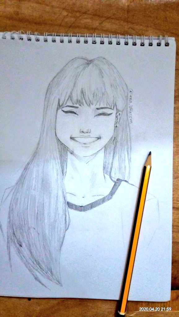 ArtStation  Lisa blackpink realistic portrait drawing by RCARTWORK