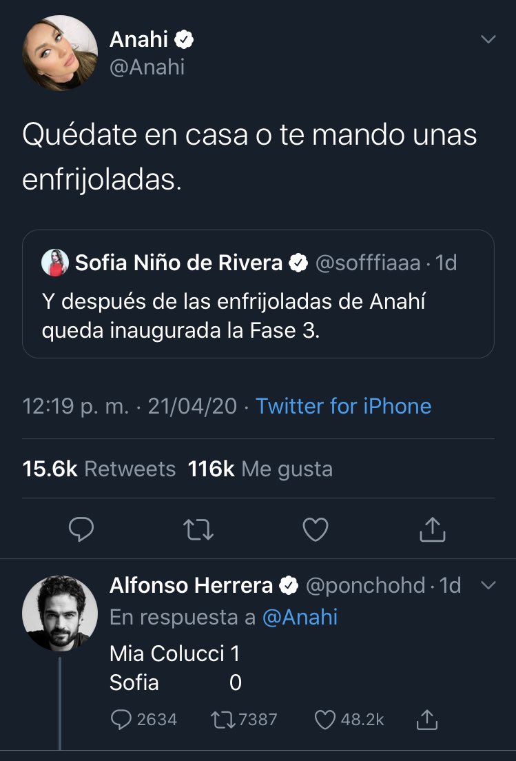 PrietaPantera's tweet photo. JAJAJAJA asi que ya saben #quedatencasa o #Anahi te enviara enfrjoladas TU DECIDES! https://t.co/rYgN29Nl8I