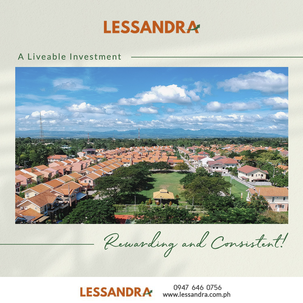 Your investments with Lessandra continue to grow quickly and consistently!

Cast away your fears because we got you covered this season. Expect continuous rewards and returns when you do it with Lessandra.

#AngatKaSaLessandra #RewardingInvestments