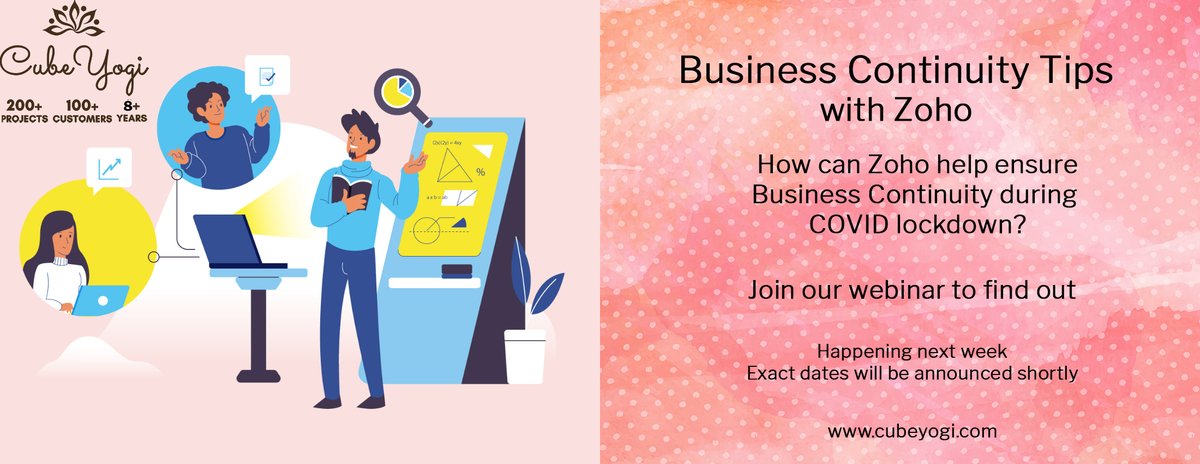 cubeyogi's tweet photo. In these unprecedented times with #covid19 , how can @zoho help ensure #business continuity ? Join our #webinar next week to find out.

https://t.co/pudC0C2dB5

#CIO #CTO #Leadership https://t.co/totBXvCPSy