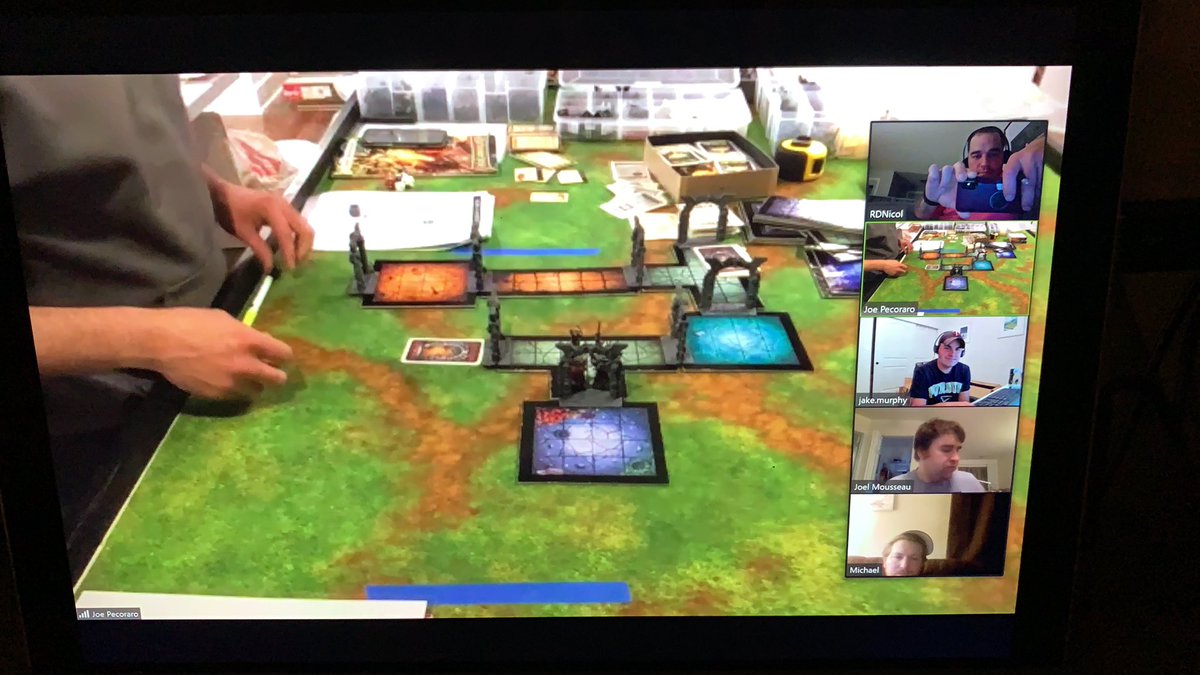 LordBaerion's tweet photo. Virtual Warhammer Quest with the Twisted Troop! @MurphyAKL @KnightErrant24 @jormi_boced @grim_stoki @PutNJeep This is actually super legit! https://t.co/GHqQrqRtGg