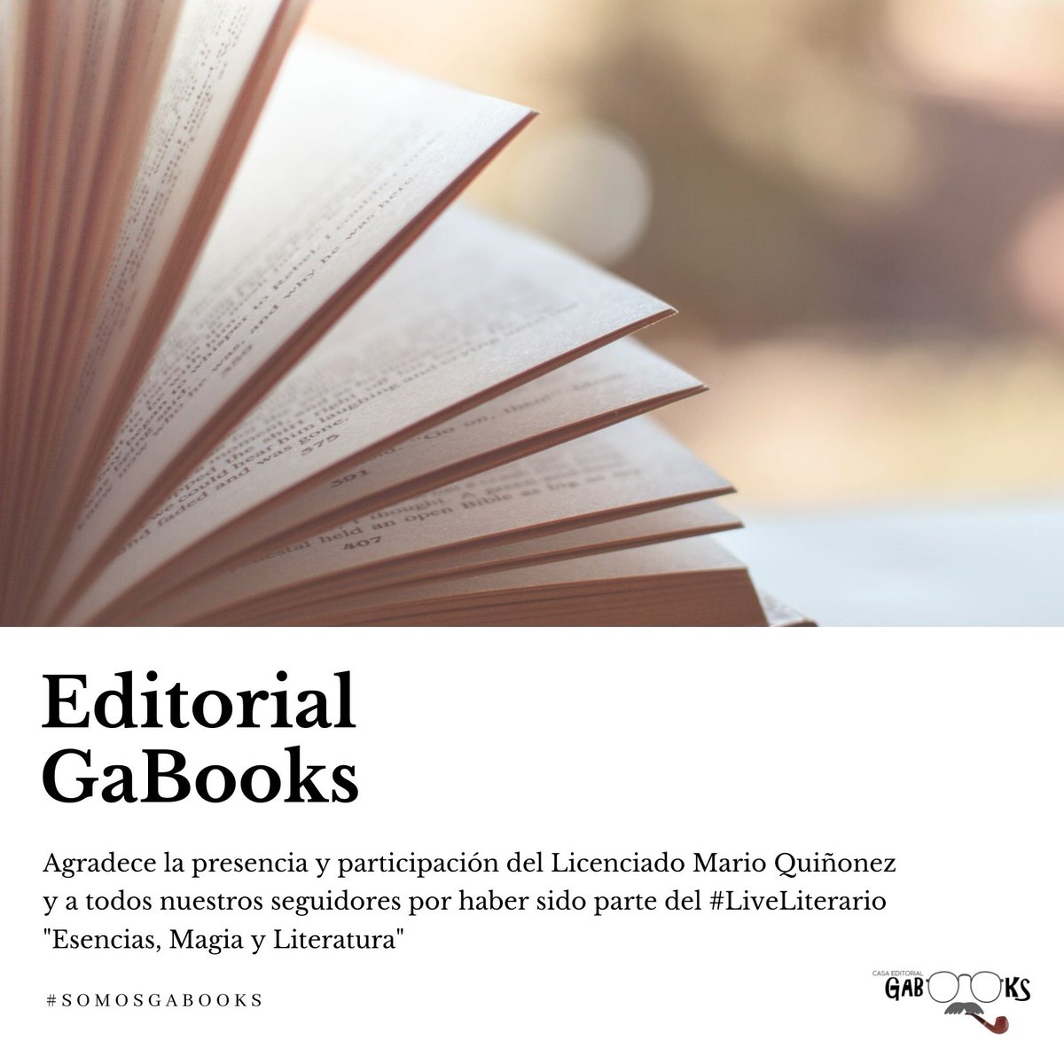 EGabooks's tweet image. Agradecemos infinitamente a todos por su apoyo, nuevamente, gracias a nuestro invitado especial @MarioQuinonez1 por aceptar ser parte de nuestro Live Literario y se parte de "Magias Esencias Y Literatura" 📚💯🌟

#SomosGaBooks 
#LiteratutraLatinoamericana
#BoomOlfativo