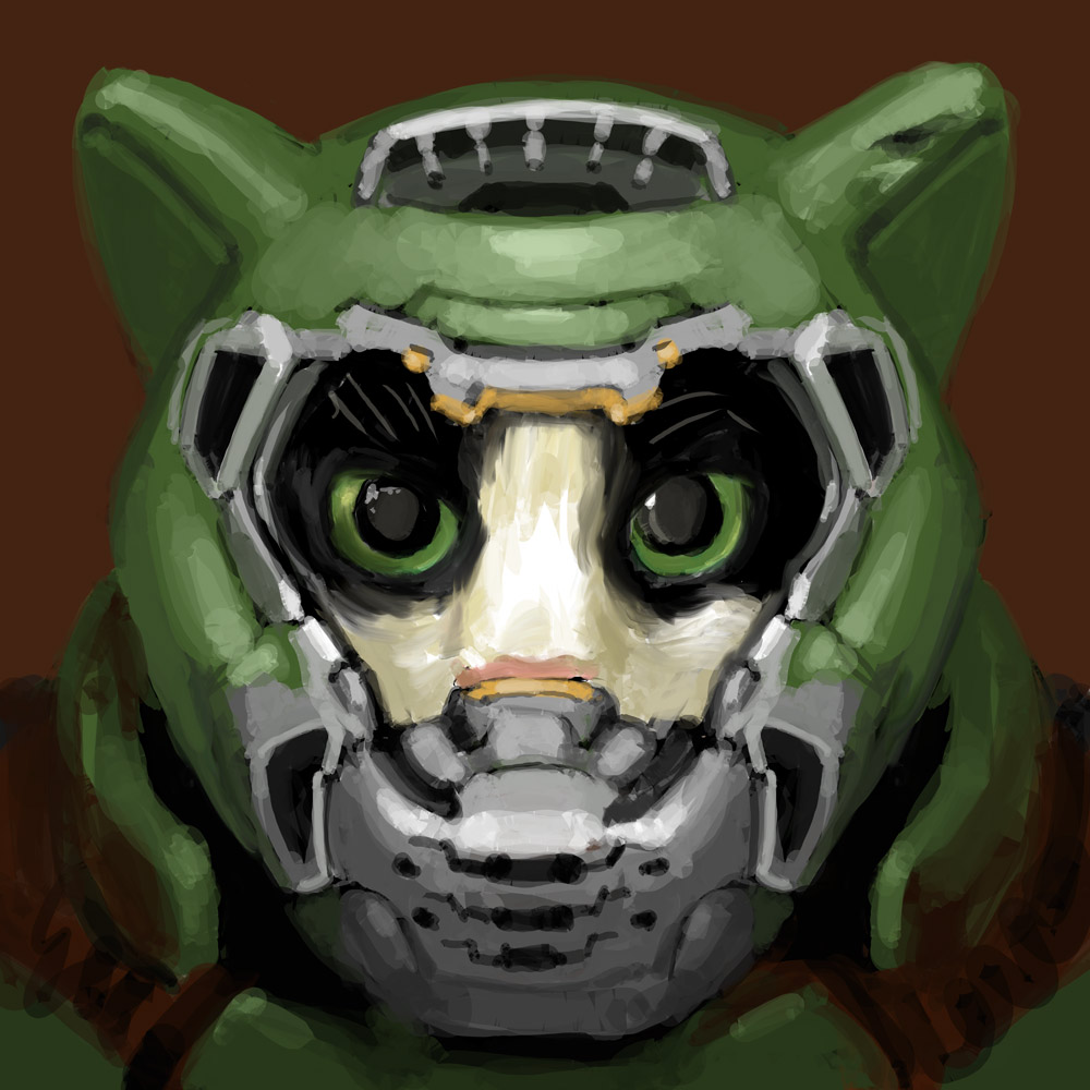 「Doom cat. Rip and purr! 」Mike Doscherのイラスト