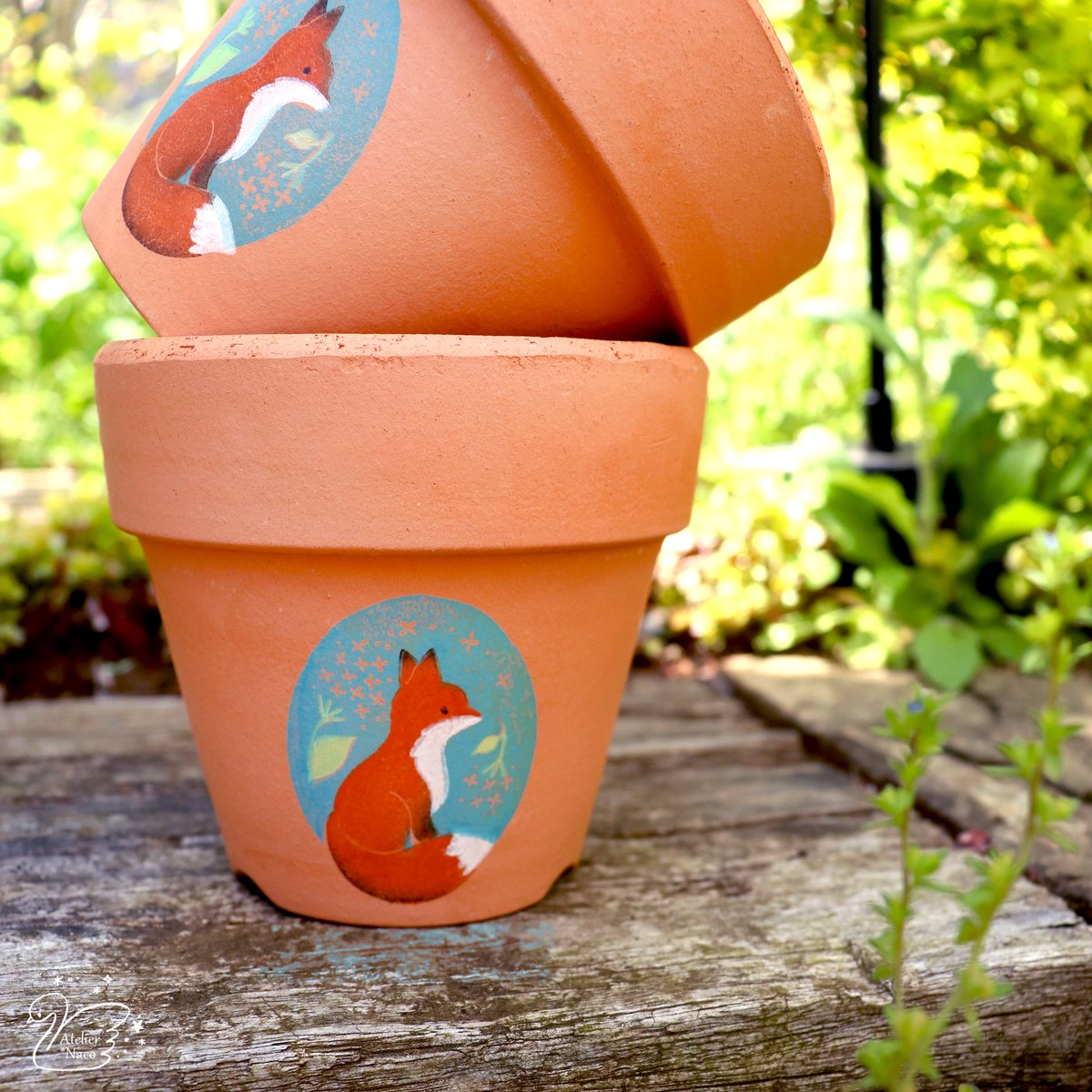 消しゴムはんこNo.154 ブタちゃんと植木鉢 消しゴムはんこNo.154 ブタ