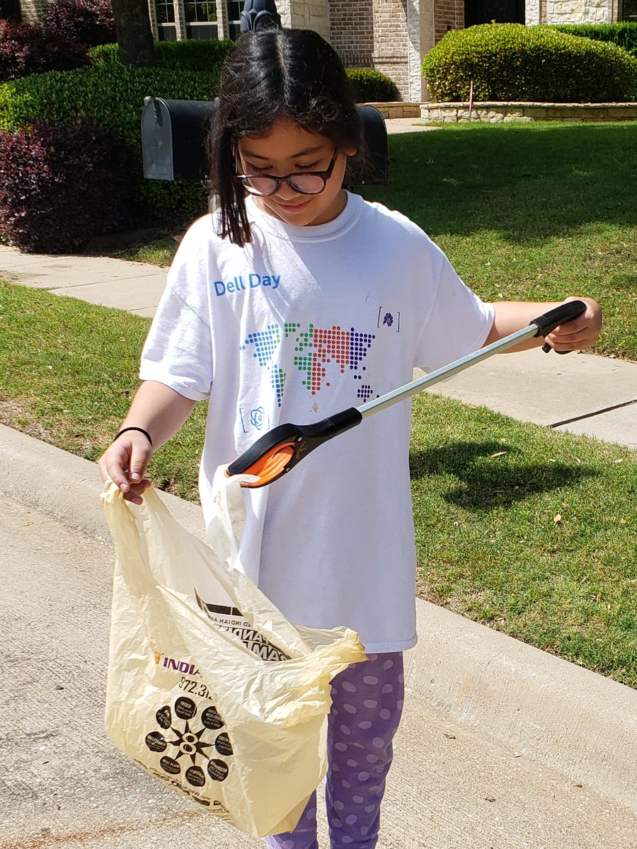 Happy Earth Day! It was great to hear and see how some of you worked to make the earth a better place today! Check out Sonia as she challenged herself to pick up 50 pieces of trash. Way to go, girl!

<a href="/expressriders/">Evans Riders</a> 
<a href="/3rdgradeEvans/">3rd Grade Mary Evans Elementary</a> 
#learning1920