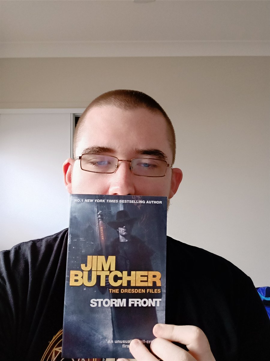 Joseph is cheating by choosing a whole series: Jim Butcher's 'Dresden Files'. (This isn't even his copy of the book, it's one he's giving a friend!) The series is rich in lore, humour, characters and moments that make you scream with joy/fear/dread/tears.  #WorldBookDay 8/