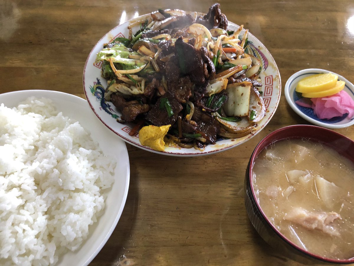 ヒロ 鹿沼市 さつき食堂 ジンギスカン野菜炒め定食 ヒロ 鹿沼市 さつき食堂 ジンギスカン野菜炒め定食
