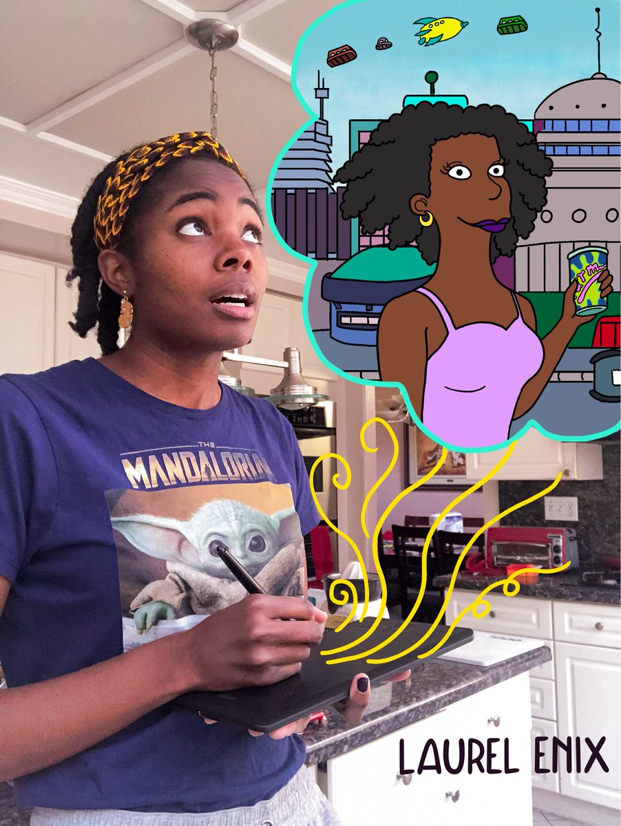 Laurel_Alyson's tweet image. Started watching Futurama and had to draw myself as one of the characters 😎🤖 #Futurama #Slurm #SlurmSoda #MattGroening #DigitalIllustration #Illustration #DigitalArt #ToonMe #Kinda #Cartoon #Photoshop #Drawing #Art #Artist #StayHome #Quarantivities